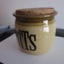 TG Green "Granville" Earthenware Biscuit Barrel Jar With Cork Lid Image 2