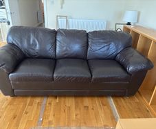 leatherette sofa