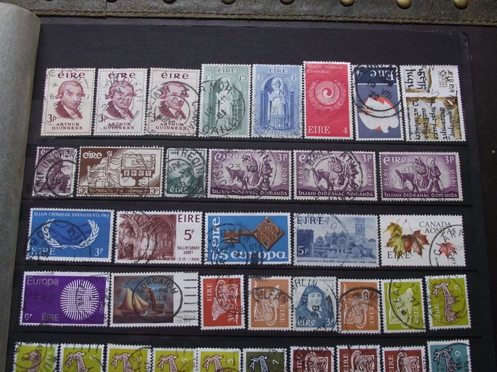 A huge collection of postal cancellations on Irish stamps