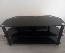 Corner tv table(black glass)