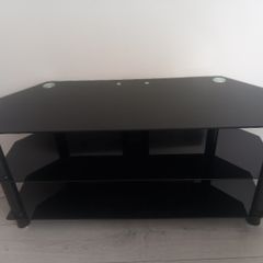 Corner tv table(black glass)