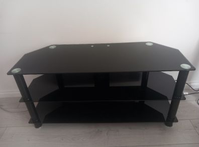 Corner tv table(black glass)