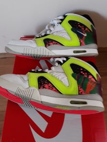 Nike Air Tech Challenge Hybrid Volt (2014) Size UK-8/EUR-42.5 653873-100 White/White-Volt-Hot Lava-2014