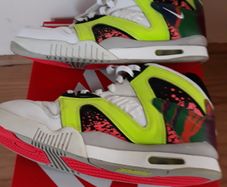 Nike Air Tech Challenge Hybrid Volt (2014) Size UK-8/EUR-42.5 653873-100 White/White-Volt-Hot Lava-2014