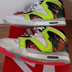 Nike Air Tech Challenge Hybrid Volt (2014) Size UK-8/EUR-42.5 653873-100 White/White-Volt-Hot Lava-2014