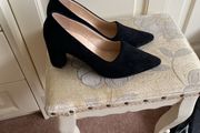 Hogl size 8 black suede heels - worn once