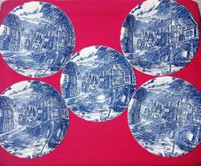 5 Vintage Staffordshire China Alfred Meakin Bowls
