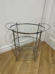 Bar Cart & Rocking Chair