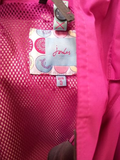 Joules Pink/Grey Trim Jacket S 16