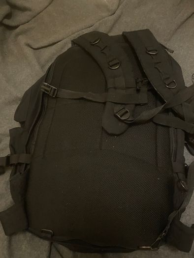 Piper Gear Backpack black MOLLE Back Pack Black - 33 x 26 x 55 cm