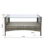 Grey 4 Piece Rattan Garden Furniture Sofa Chair Table Set with Cushions Image 5