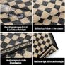 Outdoor Rug Extra Large Garden Rug for Patios Waterproof Reversible Outdoor Carpet Mat,Plastic Straw UV Resistant Area Rugs for Patios,Garden,RV,Picnic,Beach,Balcony,240x300cm,Black & Beige Image 4