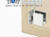 Pair Glass Door Pivot Hinges Single For Cabinet Showcase Cupboard