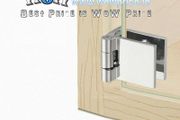 Pair Glass Door Pivot Hinges Single For Cabinet Showcase Cupboard