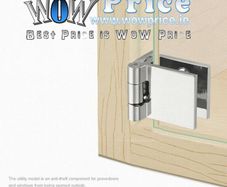 Pair Glass Door Pivot Hinges Single For Cabinet Showcase Cupboard