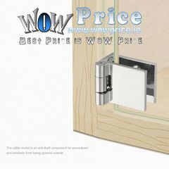 Pair Glass Door Pivot Hinges Single For Cabinet Showcase Cupboard