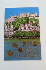 Austria pre euro vintage original coins set 1997 unc
