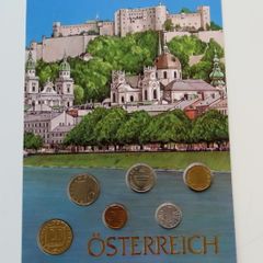 Austria pre euro vintage original coins set 1997 unc