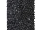 Shaggy Rug Genuine Leather 190x280 cm Grey