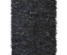 Shaggy Rug Genuine Leather 190x280 cm Grey