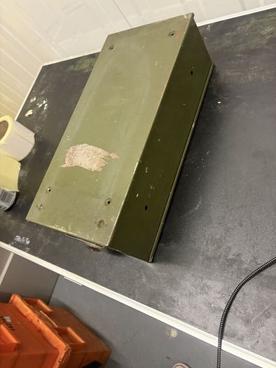Vintage Green Metal Index Card Filing Drawer