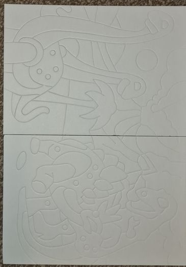 Sand art  cards pictures with glue