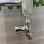 Large Chrome Heated Towel Radiator 60cm Wide Valves Included Image 3