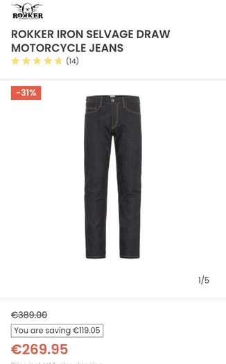 Rokker Iron Raw Selvedge Jeans