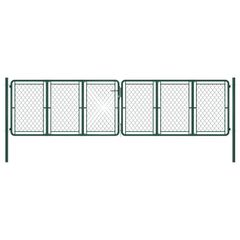 Garden Gate Steel 400x125 cm Green