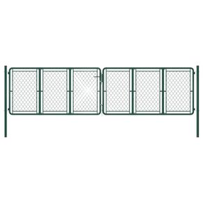 Garden Gate Steel 400x125 cm Green