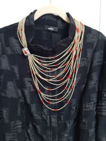Jade and coral neckpiece