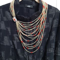 Jade and coral neckpiece
