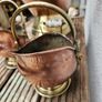 Vintage copper and brass coal helmet +2 Image 5