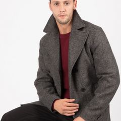 Tokyo Laundry mens pea coat grey UNWORN WITH TAGS