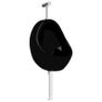 Wall Hung Urinal with Flush Valve Ceramic Black Image 2