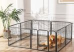 Puppy Run Puppy Playpen Crate  Animal Playpen Free-Range Enclosure Dog Playpen Puppy Fence Barrier Fence Grid Puppies Rabbits Rabbit 8-corner grey 77 x 60 cm P