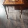 Vintage Mid Century Side Table with a Handmade Marquetry Panel Top Featuring a Floral Motif, Unknown Maker, Presume Italian-Made, Condition Issues, Needs Restoring Image 6