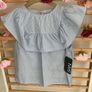 top bnwt size 12 blue frilled summer top Image 3