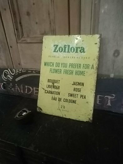 Vintage Zoflora Tin Sign