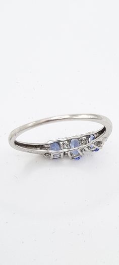Vintage Sterling Silver And Tanzanite Ring