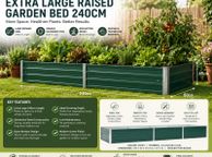 main image for ad Large Raised Garden Bed 240cm Galvanised Steel Planter Box