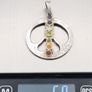 Vintage 925 Silver & Natural Gemstones Multicolor Chakra Pendant Image 9