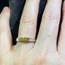 9ct white gold ring with yellow stones Image 4
