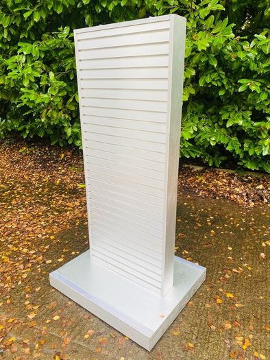 Shop Display Stand - Slat Wall - Brushed Chrome Finish!