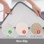 Memory Foam Bath Mat, 60 x 180 cm, Extra Soft Large Bathroom Mat Runner, Super Absorbent Non-Slip Bath Mats for Bathroom Floor Long Machine-Washable Dry Bath Rug Foot Mat, Dark Grey Image 4