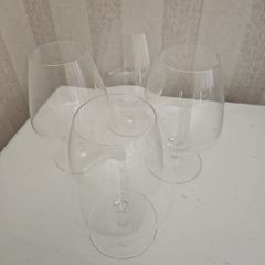 set of 4 brandy glasses ...made by Waterford crystal for Patrick  Guilbaud    all stamped on base