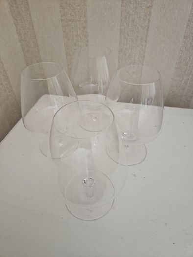 set of 4 brandy glasses ...made by Waterford crystal for Patrick  Guilbaud    all stamped on base