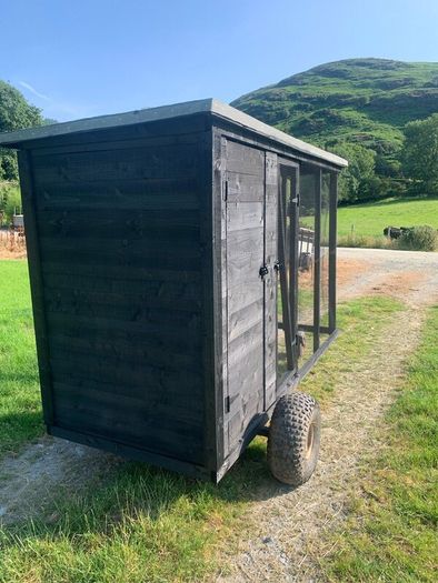 Handmade wooden dog/hen run