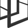 Firewood Rack Indoor Outdoor Metal 100 x 25 x 100 cm Wooden Shelter Stacking Aid for Firewood Wood Storage Firewood Stand Black Image 3