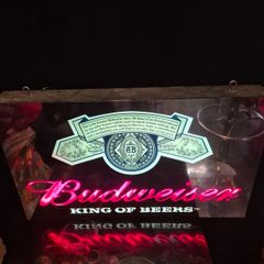 Vintage Budweiser "King of Beers" Genuine Glass Neon Bar Sign